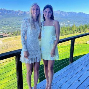 Zimmerman HIGH TIDE SHIFT FLOWER MINI DRESS LEMON